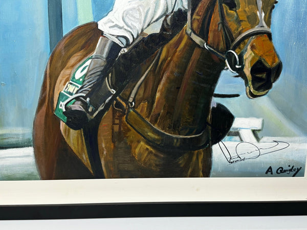 Oil Painting Grand National Winner No 6 Don't Push It 2010 Jockey A P McCoy Up - Cheshire Antiques Consultant Ltd