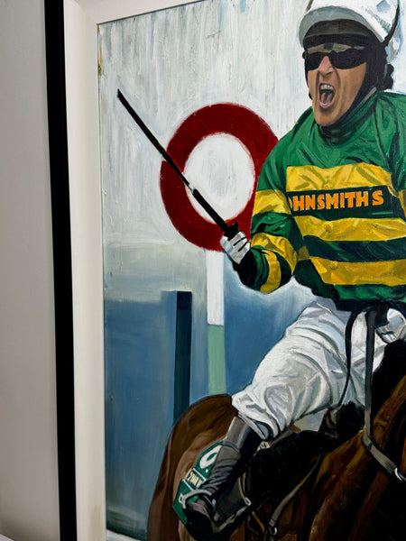 Oil Painting Grand National Winner No 6 Don't Push It 2010 Jockey A P McCoy Up - Cheshire Antiques Consultant Ltd