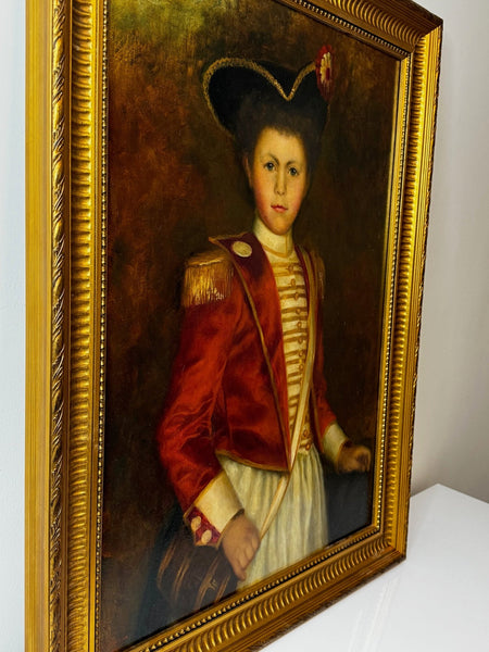 Oil Painting Napoleonic French Drummer Boy François Joseph Bara After Jacques - Louis David - Cheshire Antiques Consultant Ltd