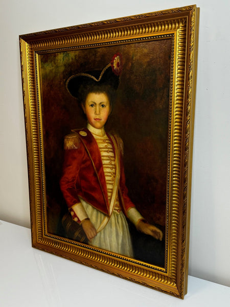 Oil Painting Napoleonic French Drummer Boy François Joseph Bara After Jacques - Louis David - Cheshire Antiques Consultant Ltd