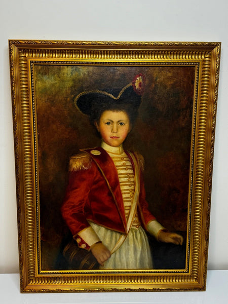 Oil Painting Napoleonic French Drummer Boy François Joseph Bara After Jacques - Louis David - Cheshire Antiques Consultant Ltd