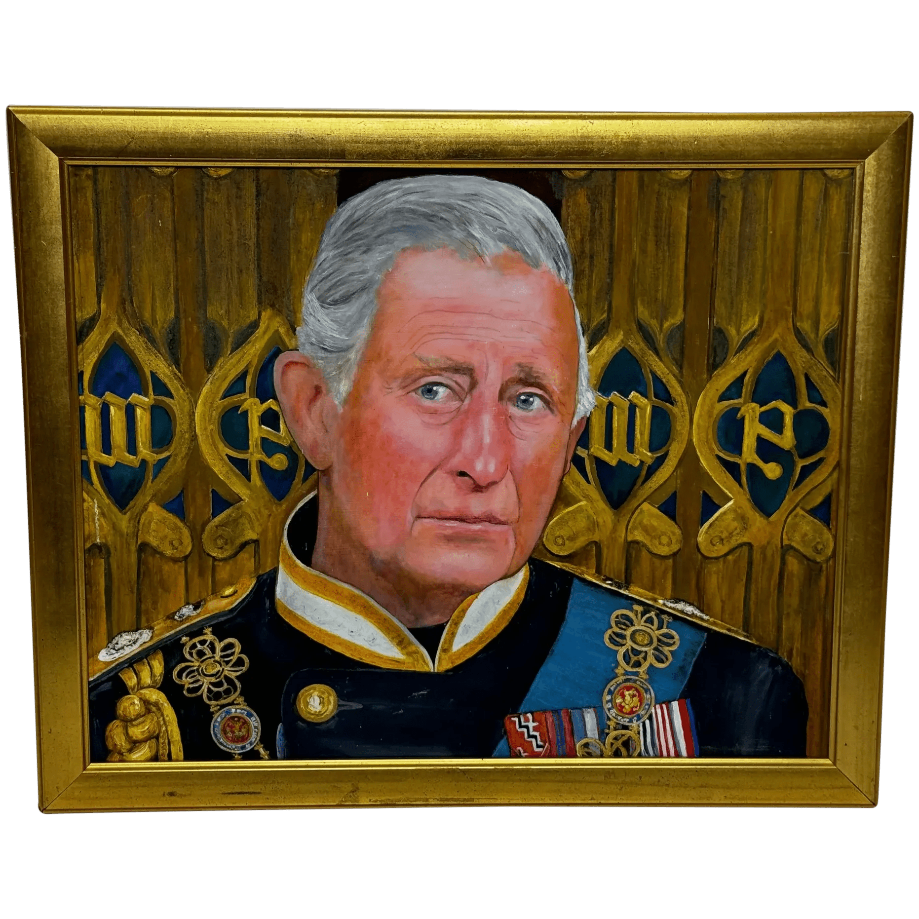 Oil Painting Royal Portrait Heir Apparent Prince Of Wales Now King Charles III - Cheshire Antiques Consultant Ltd