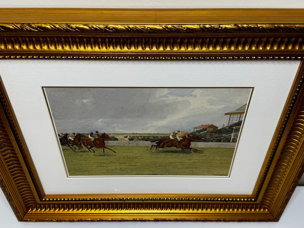 Painting Race Horse Neil Gow Jockey Danny Maher Up At Newmarket By Isaac Cullin - Cheshire Antiques Consultant Ltd