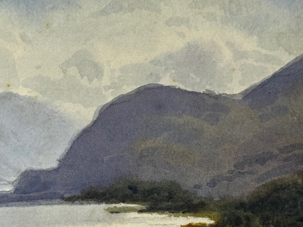 Painting Thirlmere & Helvellyn Lake District by Edward Horace Thompson - Cheshire Antiques Consultant Ltd