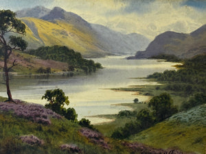 Painting Thirlmere & Helvellyn Lake District by Edward Horace Thompson - Cheshire Antiques Consultant Ltd