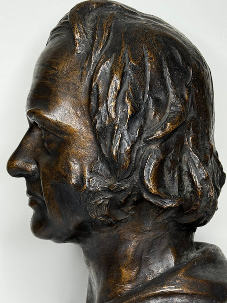 Scottish 19th Century Bronze Sculpture Bust of Thomas Guthrie Philanthropist - Cheshire Antiques Consultant Ltd