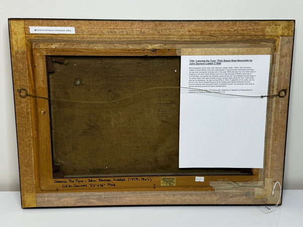 Marine Oil Painting Leaving the Tyne — John Davison Liddell (1859–1942)