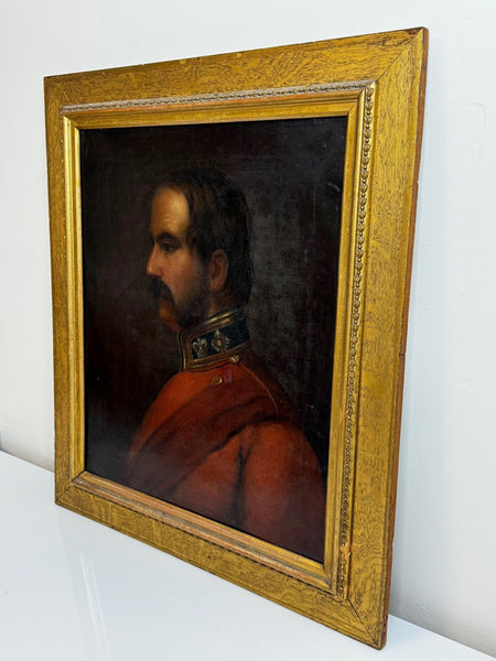 Victorian Military Oil Painting Portrait Red Coat Victorian Officer Rank Lieutenant Colonel - Cheshire Antiques Consultant Ltd