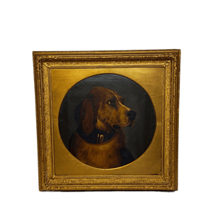 Victorian Oil Painting Landseer's Mastiff Bloodhound Prized Dog Odin - Cheshire Antiques Consultant Ltd