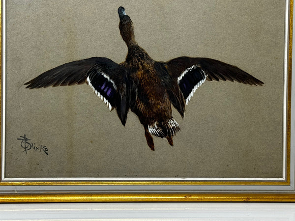 Victorian Painting Game Birds Two Ducks Flying Away By Thomas Blinks - Cheshire Antiques Consultant Ltd