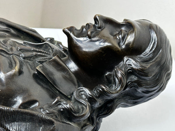 19th Century John Milton Sculpture Signed French Sculptor Ernest-Eugène Hiolle - Cheshire Antiques Consultant