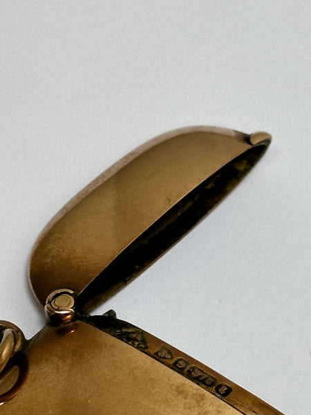 Antique Asprey London C1905 Edwardian 9ct Gold Hallmarked Vesta Case Charm - Cheshire Antiques Consultant