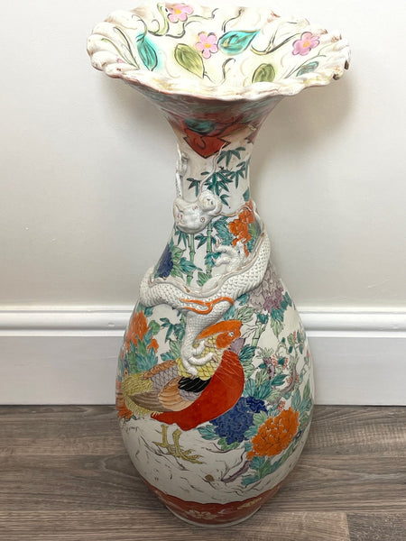 Beautiful Large 19th Century Japanese Imari Porcelain Dragon Vase - Cheshire Antiques Consultant