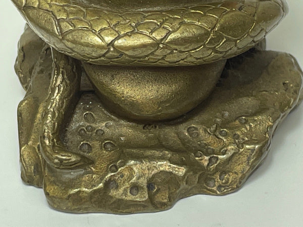 Decorative Qing Style Chinese Python Gilt Bronze Snake Sculpture - Cheshire Antiques Consultant