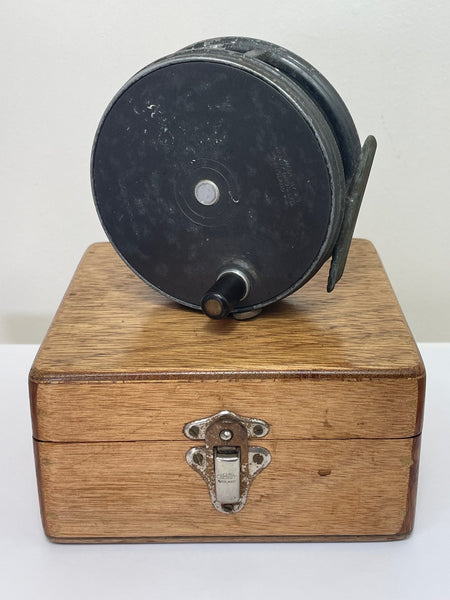 Hardy Brothers The Perfect Fishing Fly Reel Fitted Wood Case - Cheshire Antiques Consultant