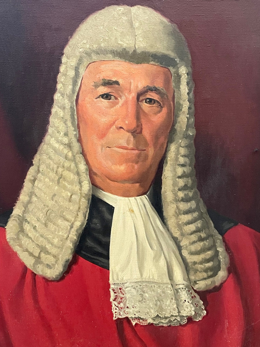 Distinguished Mid-20th Century British Colonial Judicial Portrait of Mr ...