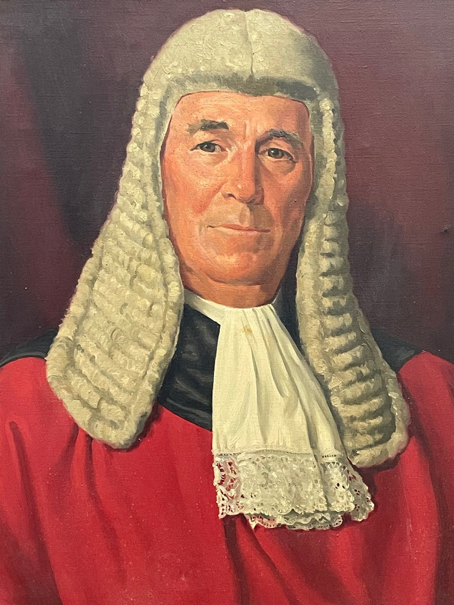 Distinguished Mid-20th Century British Colonial Judicial Portrait of Mr ...
