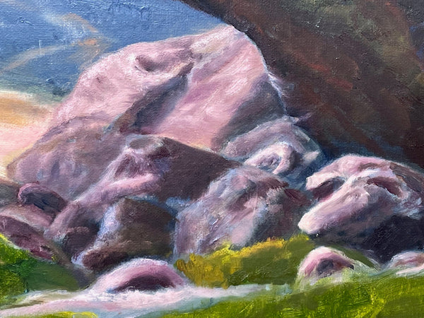 Oil Painting Scottish Landscape Ben Arthur Mountain Cobbler Arrochar Alps Loch Long - Cheshire Antiques Consultant