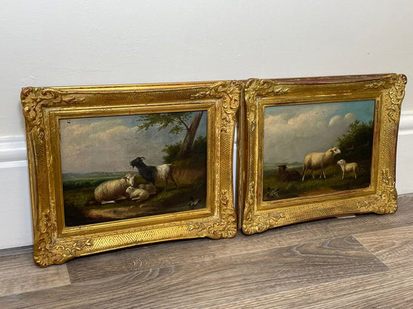 Pair 19th Century Belgium Animal Oil Paintings By Franz van Severdonck - Cheshire Antiques Consultant